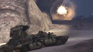 Explosión del cañón del Tanque