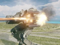 Der Werfer beim Schießen