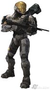 A SPARTAN-II wielding a Battle rifle