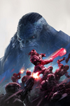 The cover art of Halo: Rise of Atriox Issue 1, sans text.