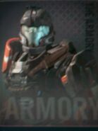 The JFO HUL-I primary helmet variant seen in Halo: Reach Armory menu picture.