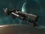 The UNSC Frigate Savannah in space.