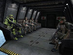 The Pelican's cargo bay in Halo: Combat Evolved.