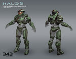 Concept art of the Mark IV armor for Halo 5: Guardians.