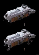 nave de transporte concept art por Sparth