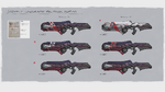 Concept art of the Plasma Caster and its tiers.