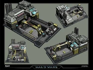 Concept Art for UNSC Vehicle Depot.