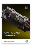 REQ card of the ONI Rocket Turret in Halo 5: Guardians.