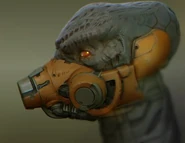 Eine Athemmaske in der Seitenansicht