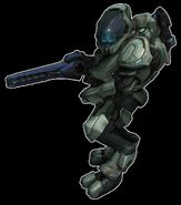 Un Sangheili Ranger dans Halo: Reach.