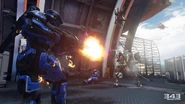 Spartan contra Prometeo en Warzone