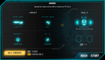 The Thunderstorm Skull viewed in the Halo: Spartan Assault loadout menu.