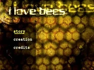 DVD menu of i love bees.