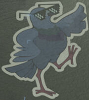 Pigeon Sticker on Streets