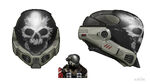 Concept art of Emile's helmet.