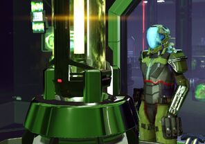 Cassandra during the raid on the research facility. She discovered evidence that her superiors within the military had been experimenting with anti-human bioweapons, but said nothing to her fellow Spartans.