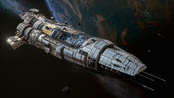 massive realistic space warship in orbit,capitol, Midjourney