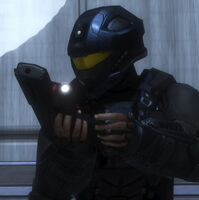 Like her "father", Nimue made use of UNSC special forces armor as she grew older.