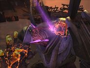 Jennifer Elizabeth Laine kills Ekeido with a Needler supercombine.