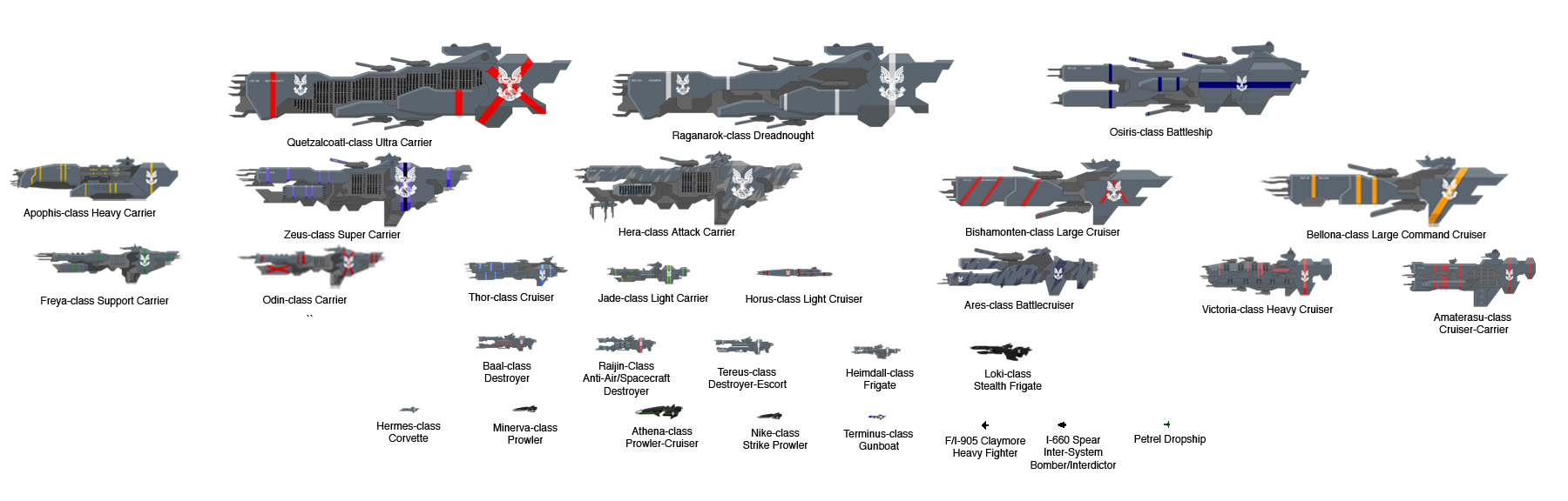 halo spaceships names