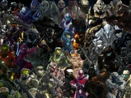 A collage of famous site characters over the years, created to celebrate Halo Fanon's tenth anniversary.