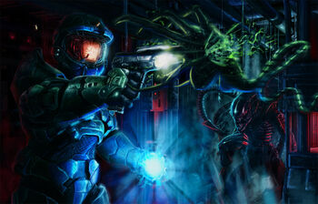Aliens vs Halo by Rahll