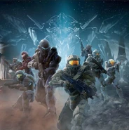 H5G-Assemble.jpg (81 КБ) Иллюстрация с Синей командой, командой "Осирис" и Хранителем.