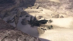 Место крушения Пеликана, окруженное силами Ковенанта.