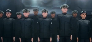 Сэмюэль-034, выделяющийся ростом среди остальных Спартанцев.