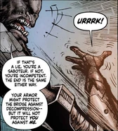 Атриокс вершит правосудие над одним из своих.