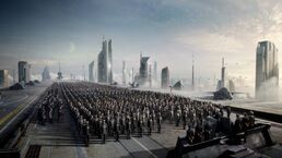 "Палаши" во время церемонии ввода "Бесконечности" в эксплуатацию.