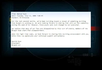 Сообщение с извинением.