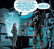 Хейзел-А302 с М1 на собеседовании с Линдой-058 и Атосом в Halo: Lone Wolf.