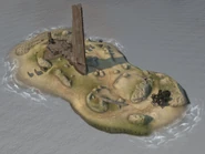 Вид сверху на остров.