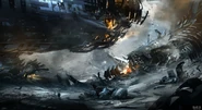 Концепт-арт места крушения «Рассвета».