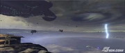 В анонсирующем трейлере Halo 3 в небе вокруг портала в Ковчег можно увидеть многочисленные штурмовые носители.