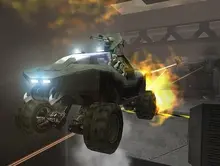 Прыжок на "Вепре" через пропасть.