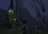 Джон-117 стоит на болотах Установки 04.