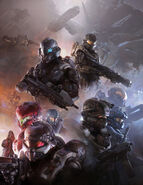 Торн на обложке Искусство Halo 5: Guardians.
