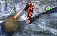 Игрок, вооружённый M41, в мультиплеере Halo: Combat Evolved.