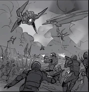 Ранний набросок ключевого рисунка DLC.