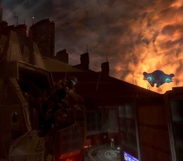 Новичок выходит из своей десантной капсулы.