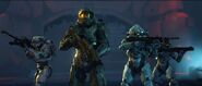 H5G-BlueTeam cinematic.jpeg (1020 КБ) Линда и остальная Синяя команда сразу после высадки на "Серебряную Луну".