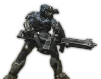 Спартанец-III, использующий M247H в Halo Reach.