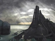 Центр управления Установкой 05, расположенный на морском побережье.