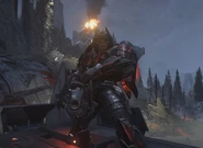 Товарус целится из своей металлопушки.