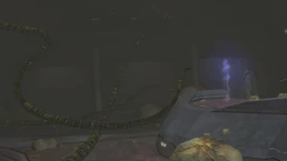 Кортана захвачена Могильным Разумом в самом сердце охваченного Потопом Высшего Милосердия.