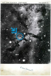 Взгляд на Высшее Милосердие, сделанный 18 января через телескоп на Марсе.