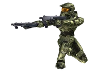 Мастер-старшина использует два ПП в полуприседе в Halo 2.