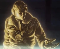 Роланд держит в руках миниатюрную виртуальную инфицирующую форму Потопа.